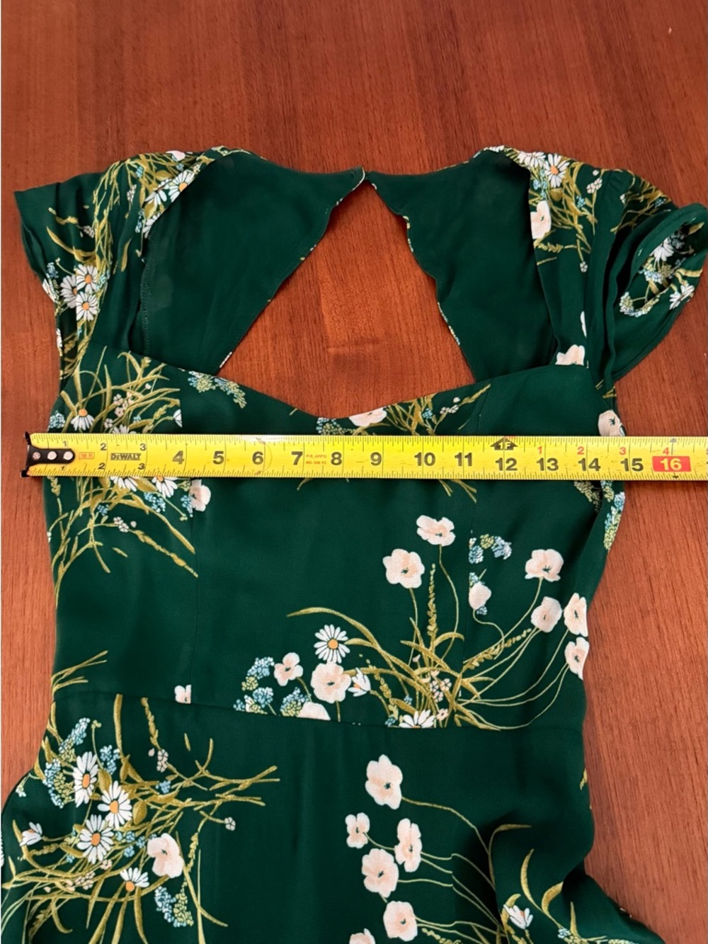 Reformation Rosi Floral Buena Green Floral Midi Dress Size 6 - Picture 8 of 9